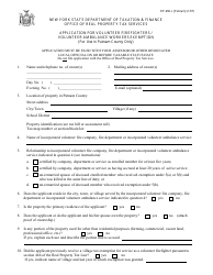 Document preview: Form RP-466-C [PUTNAM] Application for Volunteer Firefighters / Volunteer Ambulance Workers Exemption (For Use in Putnam County Only) - New York