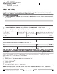 Document preview: Form FTB3552 Identity Theft Affidavit - California