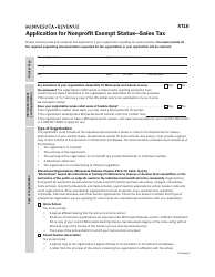 Form ST16 Application for Nonprofit Exempt Status - Sales Tax - Minnesota, Page 3