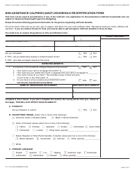 Document preview: Form CF27 Non-assistance CalFresh (Nacf) Household Recertification Form - California