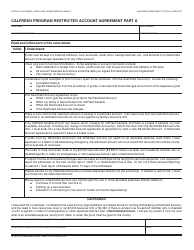 Document preview: Form CF28A CalFresh Program Restricted Account Agreement Part a - California