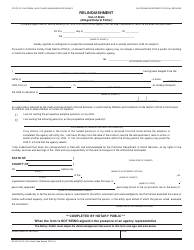 Document preview: Form AD591 Relinquishment Out-of-State (Alleged Natural Father) - California