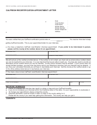 Document preview: Form CF29C CalFresh Recertification Appointment Letter - California