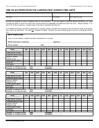 Form CW2191 Time on Aid Verification for Calworks/TANF 48-month Time Limits - California