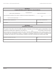 Form AD859 Parental Consent to Adoption of Indian Child (In or out-Of-California) - California, Page 2