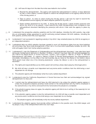 Form AD885A Statement of Understanding Agency Adoptions Program - Mother or a Biological/Presumed Father of a Child Who Is Detained, a Juvenile Court Dependent in out-Of-Home Care, or the Ward of a Legal Guardian - California, Page 3