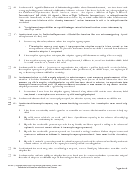 Form AD885C Statement of Understanding Agency Adoptions Program - Alleged Natural Father of a Child Who Is Not Detained, a Juvenile Court Dependent in out-Of-Home Care, or the Ward of a Legal Guardian - California, Page 4