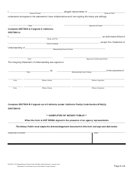 Form AD885C Statement of Understanding Agency Adoptions Program - Alleged Natural Father of a Child Who Is Not Detained, a Juvenile Court Dependent in out-Of-Home Care, or the Ward of a Legal Guardian - California, Page 6
