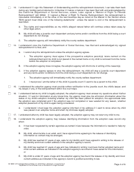 Form AD885D Statement of Understanding Agency Adoptions Program - Alleged Natural Father of a Child Who Is Detained, a Juvenile Court Dependent in out-Of-Home Care, or the Ward of a Legal Guardian - California, Page 4