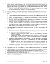 Form AD899 Statement of Understanding - Mother or a Presumed Father of the Indian Child Who Is Not Detained, a Juvenile Court Dependent in out-Of-Home Care, or a Ward of a Legal Guardian - Agency Adoptions Program - California, Page 4