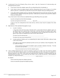 Form AD899C Statement of Understanding Agency Adoptions Program - Alleged Natural Father of an Indian Child Who Is Not Detained, a Juvenile Court Dependent in out-Of-Home Care, or the Ward of a Legal Guardian - California, Page 6
