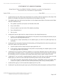 Form AD899D Statement of Understanding Agency Adoptions Program (Alleged Natural Father of an Indian Child Who Is Detained, a Juvenile Court Dependent in out-Of-Home Care, or the Ward of a Legal Guardian) - California, Page 2