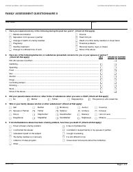 Document preview: Form AD918 Family Assessment Questionnaire Ii - California
