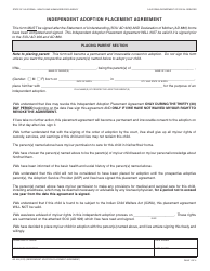 Document preview: Form AD924 Independent Adoption Placement Agreement - California