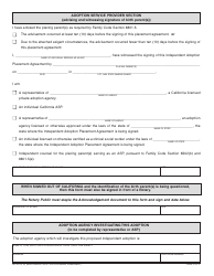 Form AD924 Independent Adoption Placement Agreement - California, Page 2