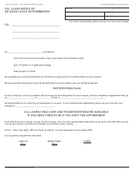 Document preview: Form CL9 Cal-Learn Notice of No Good Cause Determination - California