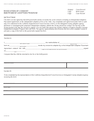 Document preview: Form AD928 Revocation of Consent - Independent Adoption Program - California