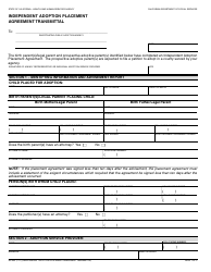 Document preview: Form AD930 Independent Adoption Placement Agreement Transmittal - California