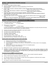 Form AD930 Independent Adoption Placement Agreement Transmittal - California, Page 2