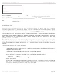 Form AD4313 Letter Requesting Parent Be Interviewed - California