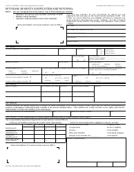 Document preview: Form CW5 Veterans Benefits Verification and Referral - California
