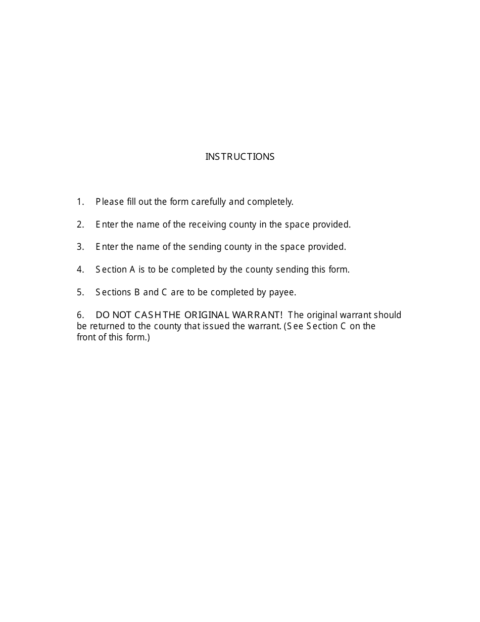 Form DFA874 Statewide Intercounty Lost Warrant Replacement Affidavit - California, Page 2