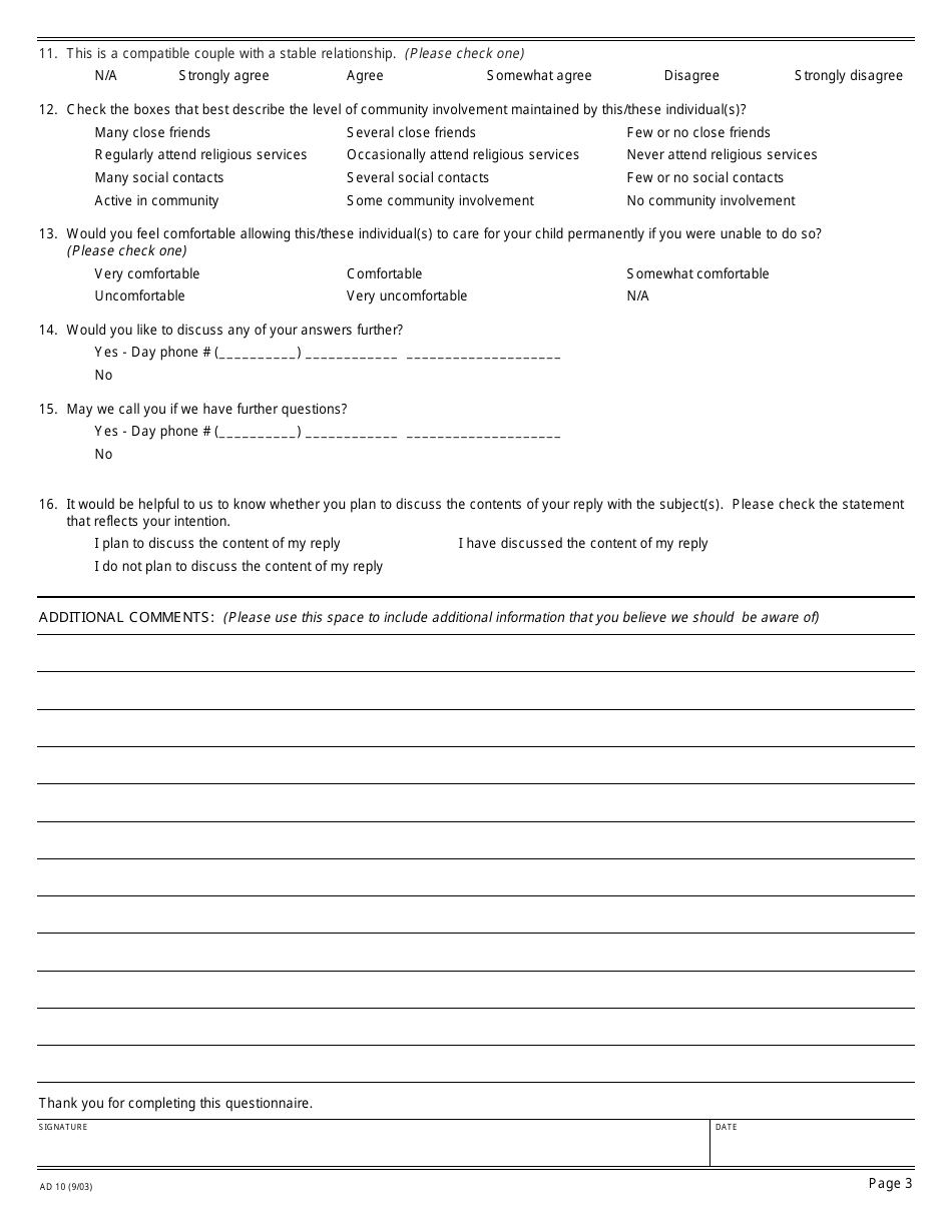 Form AD10 Request for Reference - California, Page 3