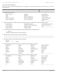 Form AD4324 Adoption Questionnaire I - California