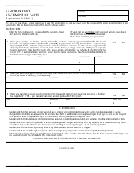Document preview: Form CW23 Senior Parent Statement of Facts - California