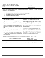 Document preview: Form CW43 Calworks Applicant Choice Form - Immediate Need Payment/Expedited Grant - California