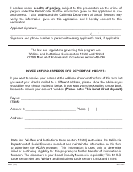 Form ADSA1 Assistance Dog Special Allowance (Adsa) Application - California, Page 2