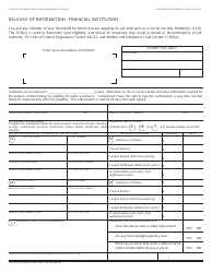 Document preview: Form CW60 Release of Information - Financial Institution - California