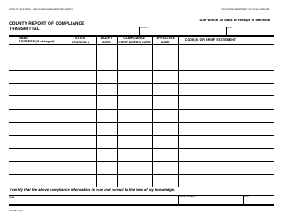 Form DPA481 County Report of Compliance Transmittal - California