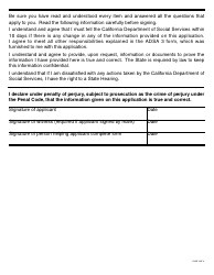 Form ADSA1B Assistance Dog Special Allowance (Adsa) Application for Social Security Disability Insurance (Ssdi) Recipients - California, Page 4