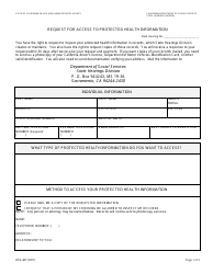 Form DPA487 &quot;Request for Access to Protected Health Information&quot; - California
