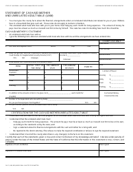 Document preview: Form CW71 Statement of Cash Aid Mother and Unrelated Adult Male (Uam) - California