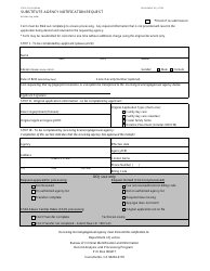 Document preview: Form BCII9002 Substitute Agency Notification Request - California