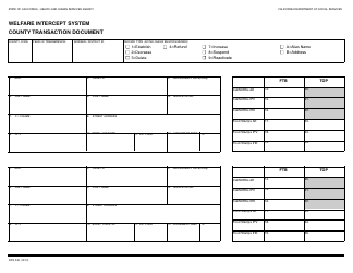 Document preview: Form DPS249 Welfare Intercept System - County Transaction Document - California