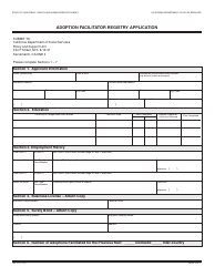 Document preview: Form AD70 Adoption Facilitator Registry Application - California