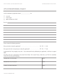 Document preview: Form CW89 Application Withdrawal Request - California