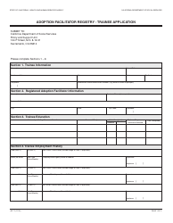 Document preview: Form AD71 Adoption Facilitator Registry - Trainee Application - California