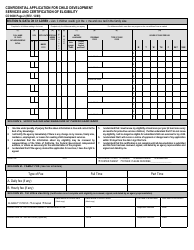 Form CD9600 Confidential Application for Child Development Services and Certification of Eligibility - California, Page 2