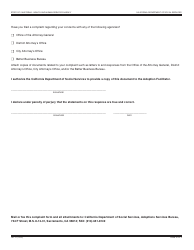 Form AD72 Adoption Facilitator Complaint Form - California, Page 2