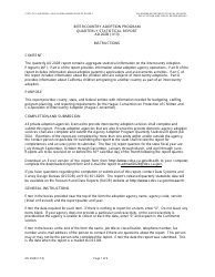 Form AD202B Intercountry Adoption Program Quarterly Statistical Report - California, Page 3