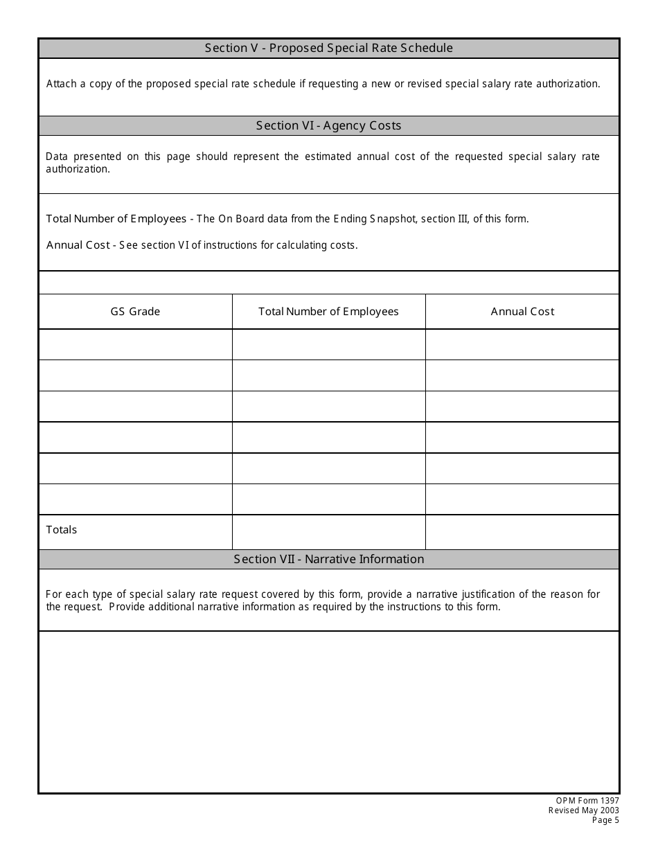 OPM Form 1397 Special Salary Rate Request Form, Page 8