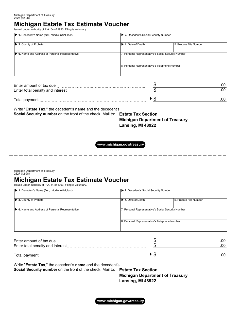 Form MI-706 Michigan Estate Tax Return - Michigan, Page 3