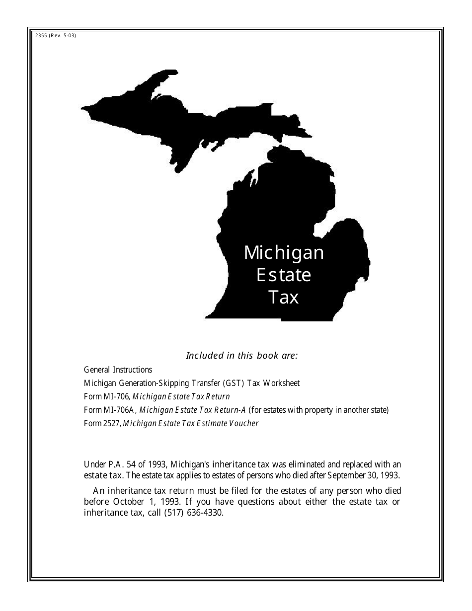 Form MI-706 Michigan Estate Tax Return - Michigan, Page 4