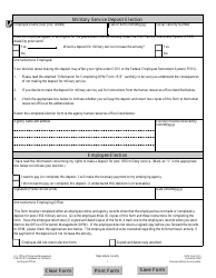 Document preview: OPM Form 1515 Military Service Deposit Election