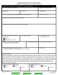 Document preview: OPM Form 1637 Application to Become a Leave Recipient Under the Emergency Leave Transfer Program
