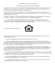 VA Form 26-8812 VA Equal Opportunity Lender Certification, Page 2